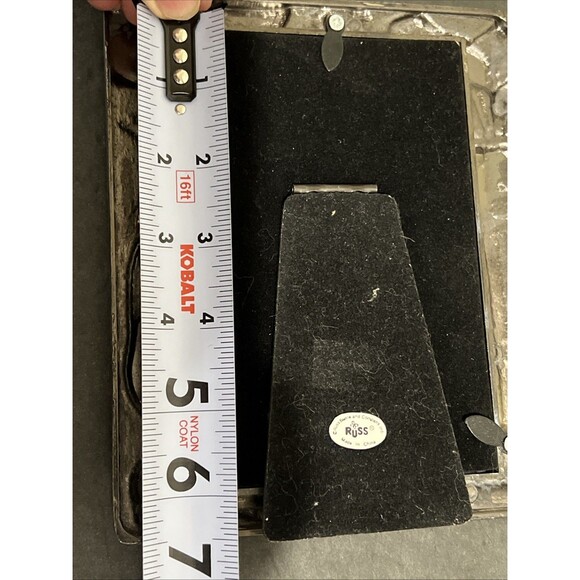 Pewter Picture Frame Golf Theme Standing 7x6” Holds 3.5 x 5” Photo Picture - Picture 12 of 14